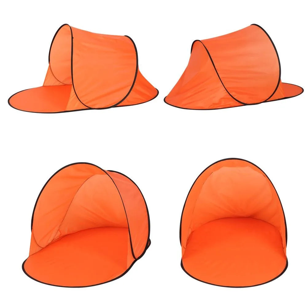 Draagbare Pop-Up Strandtent met UV-Bescherming voor Buitengebruik, Compact en Waterbestendig 3