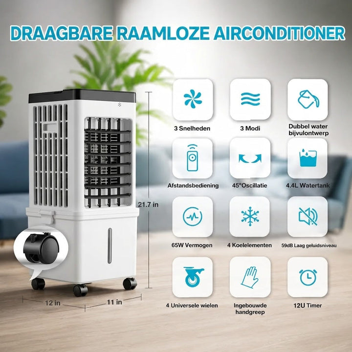 Draagbare Raamloze Airconditioner | Directe Koelte 1