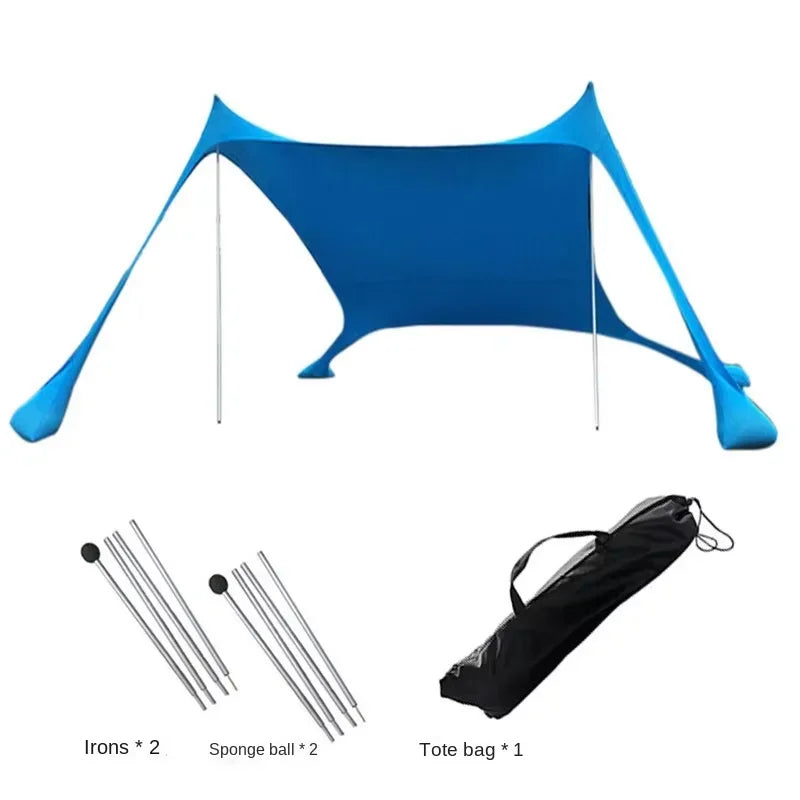 Draagbare Strandtent met UPF50+, Waterdicht en Winddicht voor 3-4 Personen 7