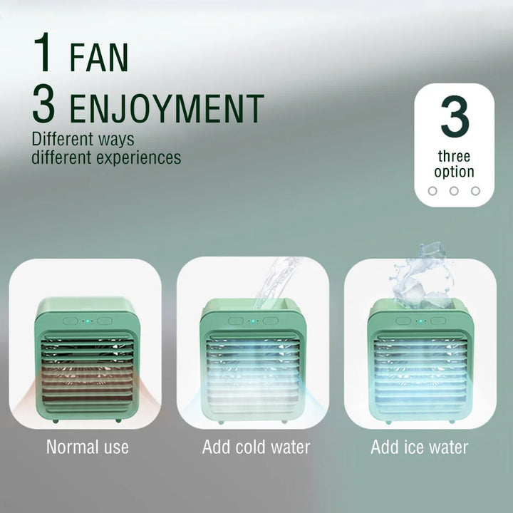 Draagbare USB Mini Airconditioner met 3 Snelheden en Instelbare Luchttoevoer 2