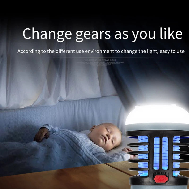 Draagbare Waterdichte Muggenmoordenaar Lamp voor Buitengebruik, Oplaadbaar en Compact 5