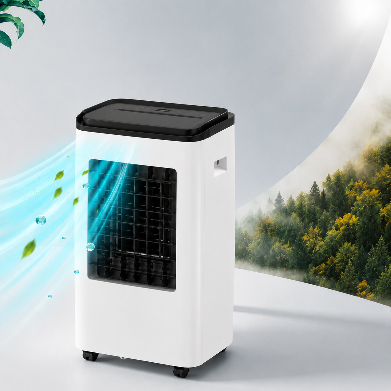 Draagbare airconditioner met een energiezuinig koelvermogen van 12000 BTU. 1