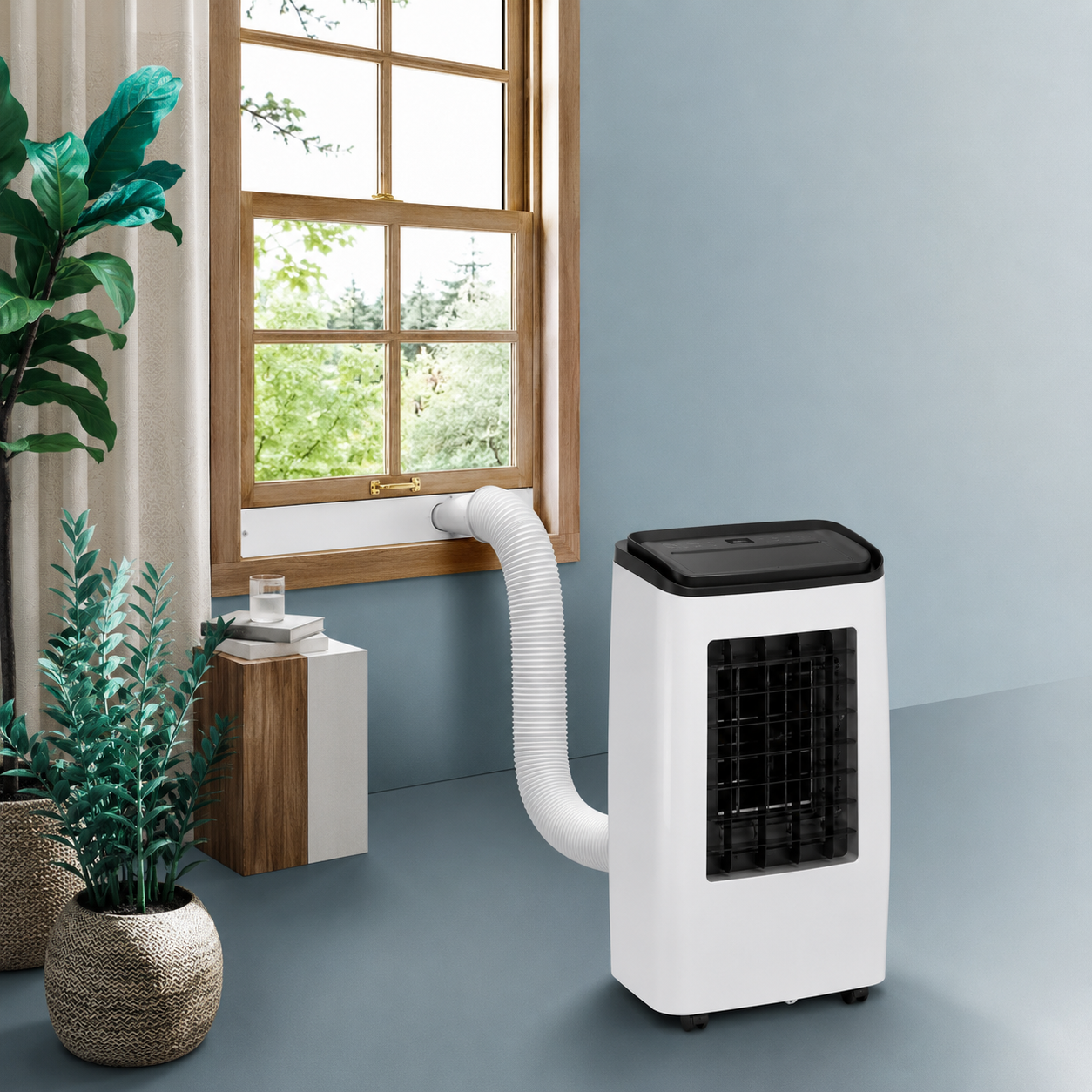 Draagbare airconditioner met een energiezuinig koelvermogen van 12000 BTU. 3