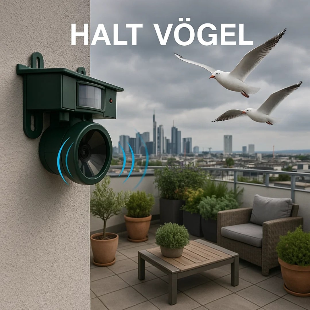 Duiven verjagen van Balkon & Tuin | Vogelafschrik apparaat | VogelBlock 7