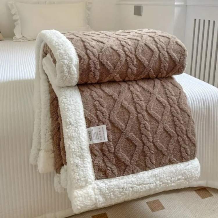 Duvet Sherpa Verzwaringsdeken 150x200cm Grijs Tweepersoons Warm Fleece Deken Bedsprei Zwaartedeken Winter Slaapkamer | Sansoti 7