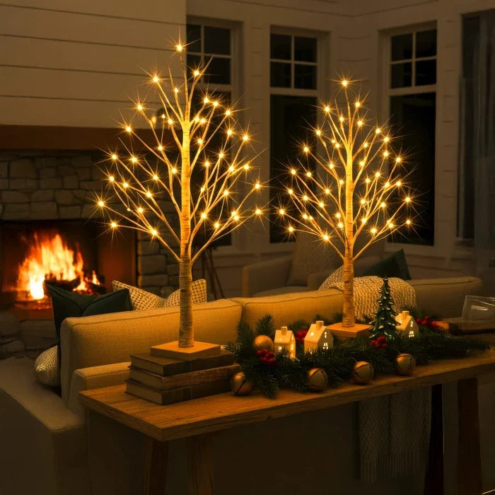 Tabletop Birch Tree Lamp – Warm White Branch Lights for Bedside Reading Tevako