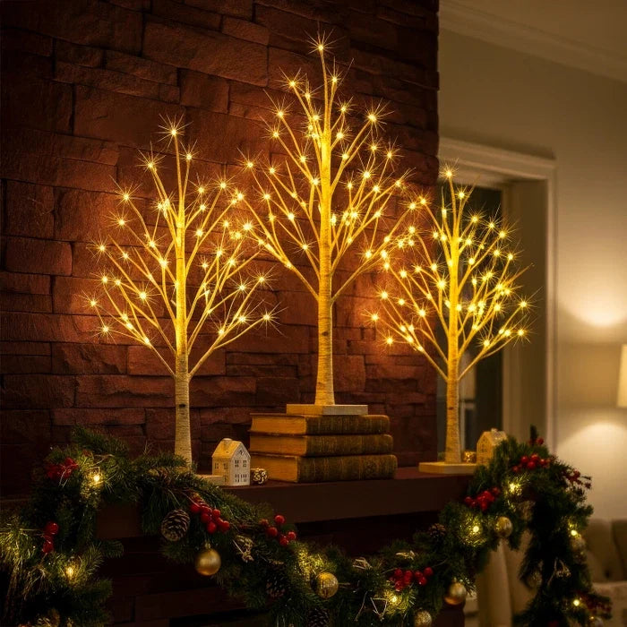 Tabletop Birch Tree Lamp – Warm White Branch Lights for Bedside Reading Tevako