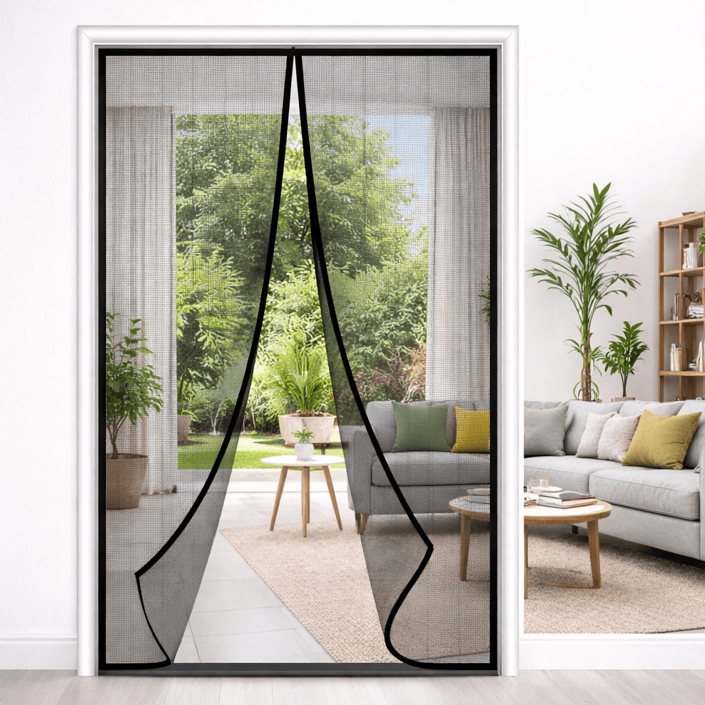 BREEZELIA – Elegant magnetic door curtain made of soft gauze with embroidery Vestragear