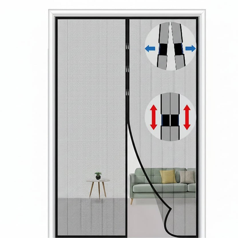 BREEZELIA – Elegant magnetic door curtain made of soft gauze with embroidery Vestragear