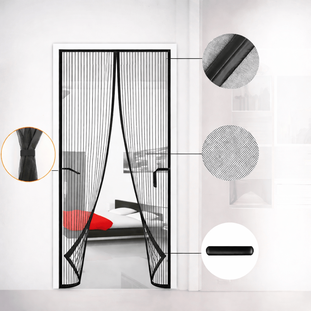 BREEZELIA – Elegant magnetic door curtain made of soft gauze with embroidery Vestragear