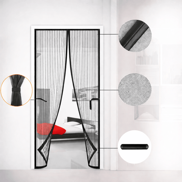 BREEZELIA – Elegant magnetic door curtain made of soft gauze with embroidery Vestragear