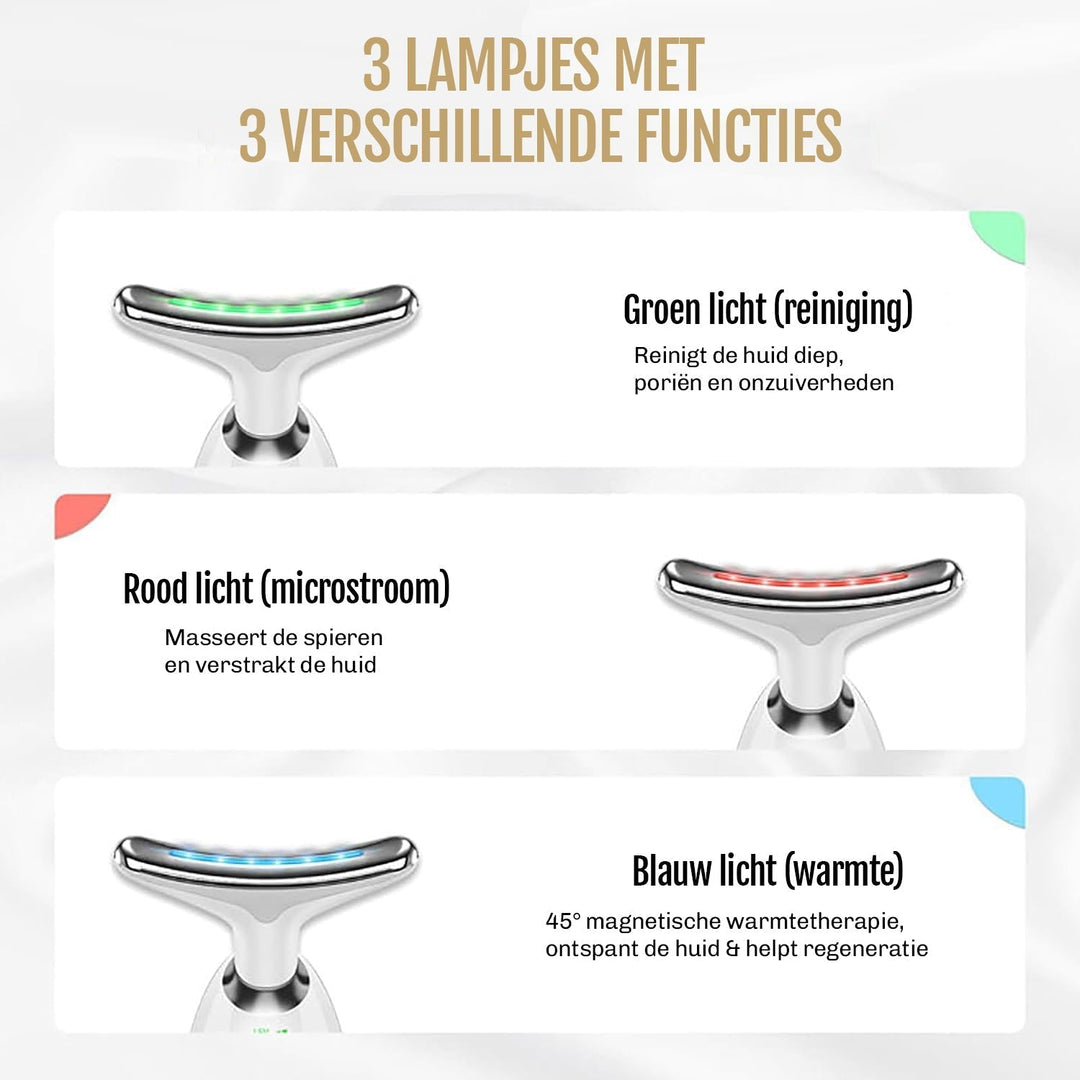 Dermaluxe – Appareil de lifting 7-en-1 avec EMS et luminothérapie