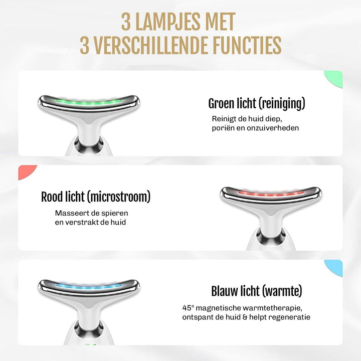 Dermaluxe – Appareil de lifting 7-en-1 avec EMS et luminothérapie