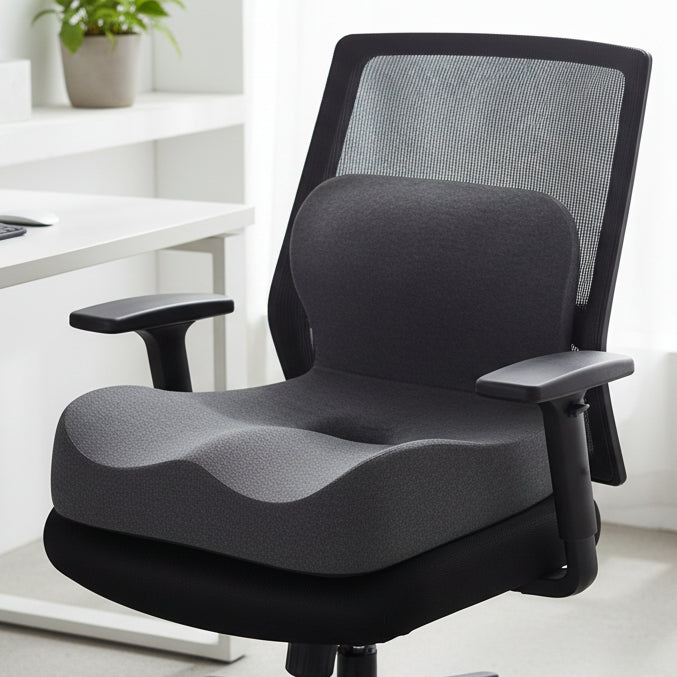 ERGOFORM – Orthopedisch L-vormig zitkussen met traagschuim voor rug- en stuitbeenontlasting 0