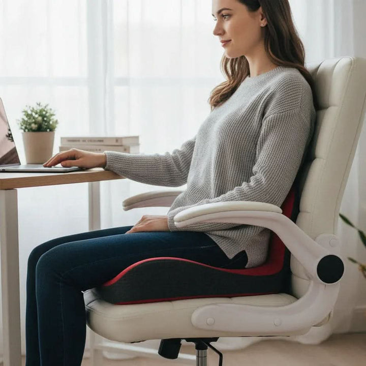 ERGOFORM – Orthopedisch L-vormig zitkussen met traagschuim voor rug- en stuitbeenontlasting 6