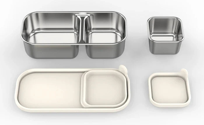 Edelstahl Bento-Lunchbox, auslaufsicher, kompakt für Kinder und Erwachsene, sandwichfreundlich 11