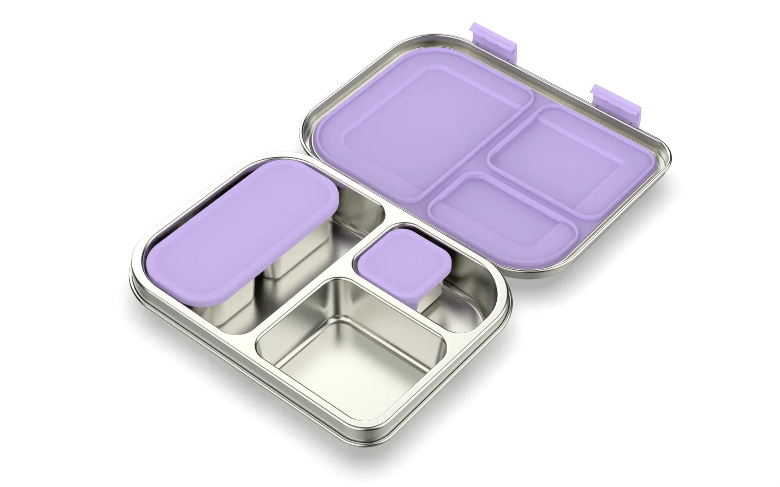 Edelstahl Bento-Lunchbox, auslaufsicher, kompakt für Kinder und Erwachsene, sandwichfreundlich 16