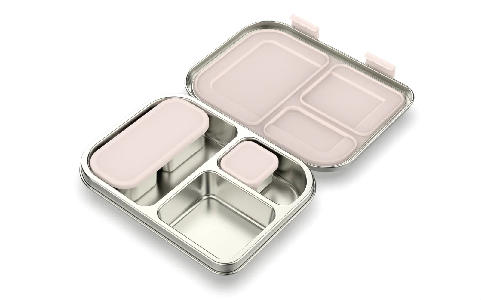 Edelstahl Bento-Lunchbox, auslaufsicher, kompakt für Kinder und Erwachsene, sandwichfreundlich 24