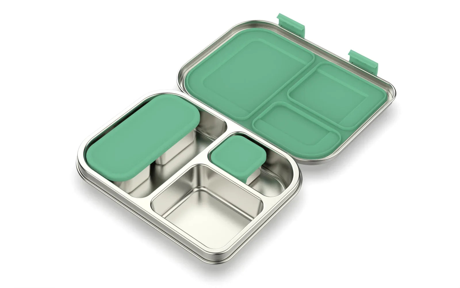 Edelstahl Bento-Lunchbox, auslaufsicher, kompakt für Kinder und Erwachsene, sandwichfreundlich 8