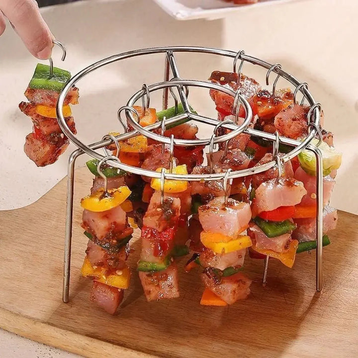 AIRSKEWER – Stainless Steel Grill for Air Fryer with Skewer Holder Vestragear