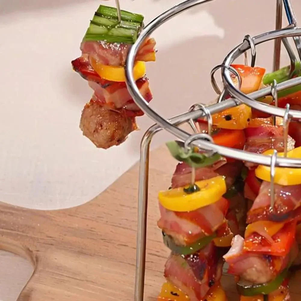 AIRSKEWER – Stainless Steel Grill for Air Fryer with Skewer Holder Vestragear