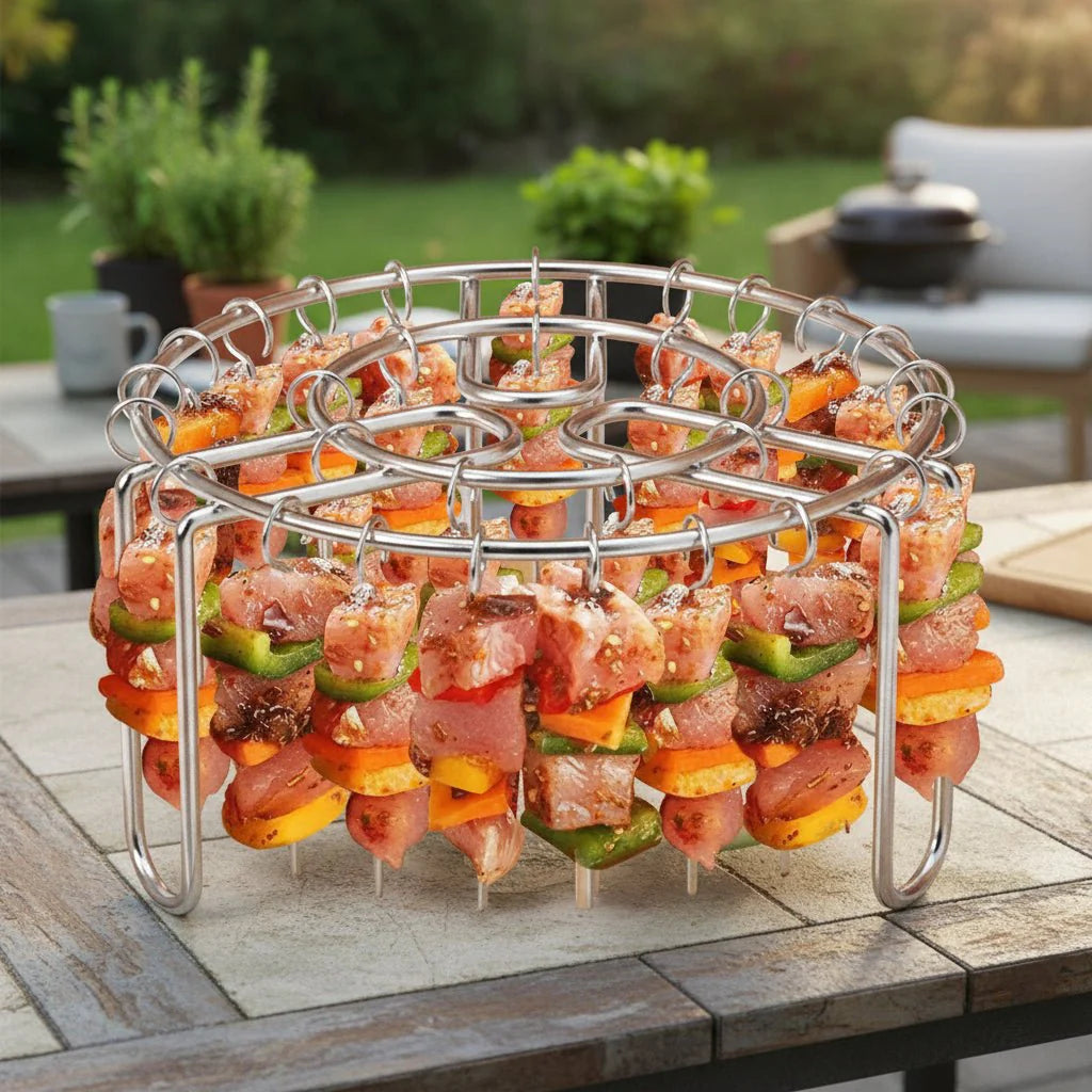 GRILLVERT – Stainless Steel Grill Grate for Vertical Grilling with Skewer Holder Vestragear