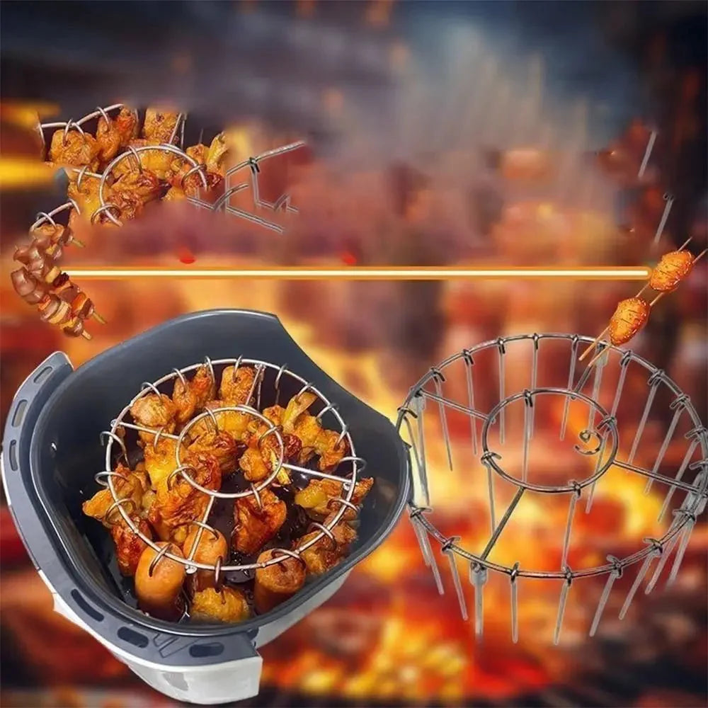 GRILLVERT – Stainless Steel Grill Grate for Vertical Grilling with Skewer Holder Vestragear