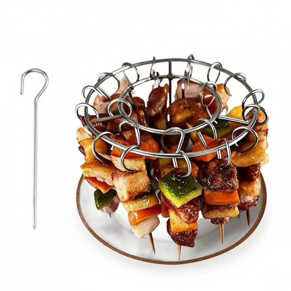 GRILLVERT – Stainless Steel Grill Grate for Vertical Grilling with Skewer Holder Vestragear