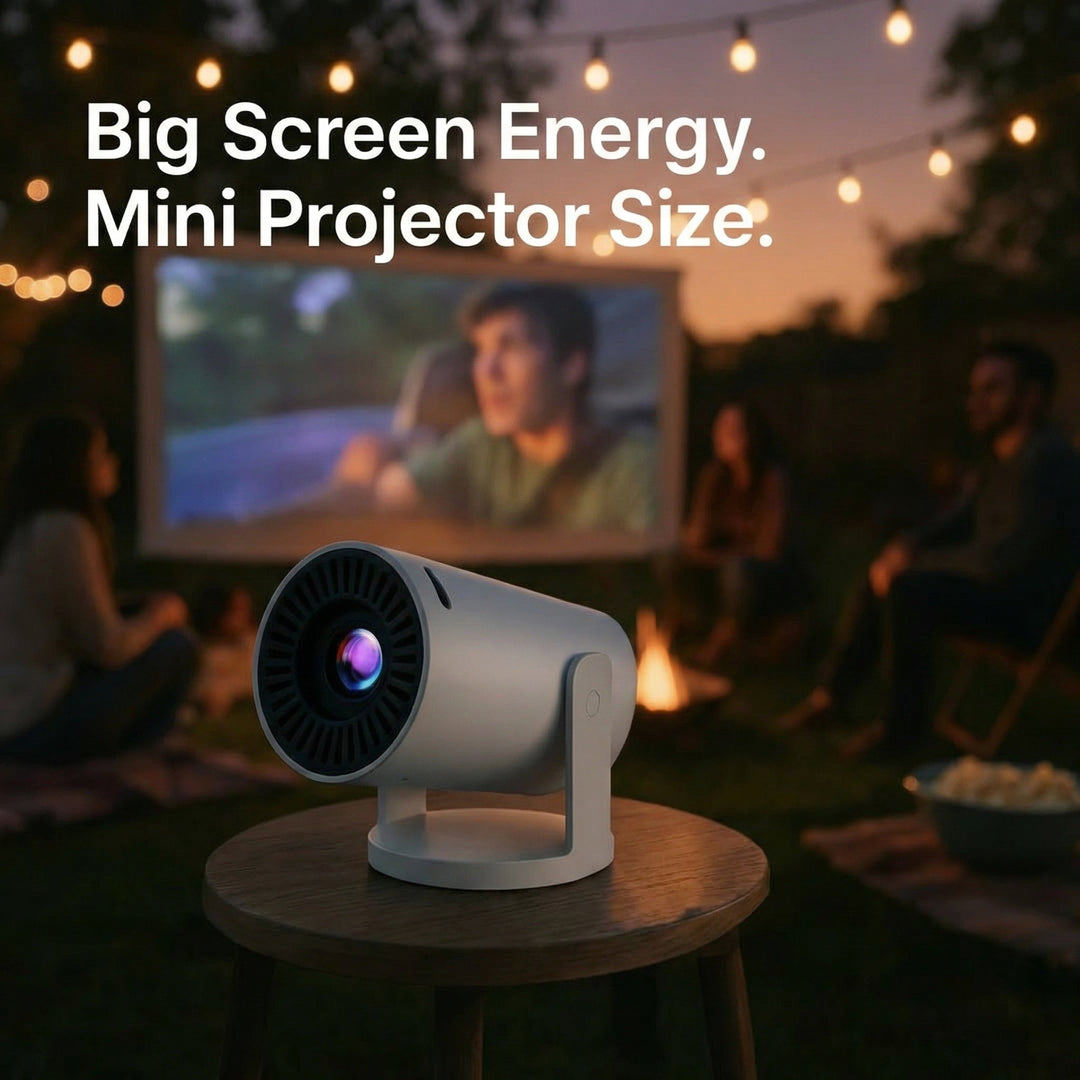 Mini Proyector – Duplicación de Pantalla Inalámbrica, Soporte 1080p y Altavoz Integrado