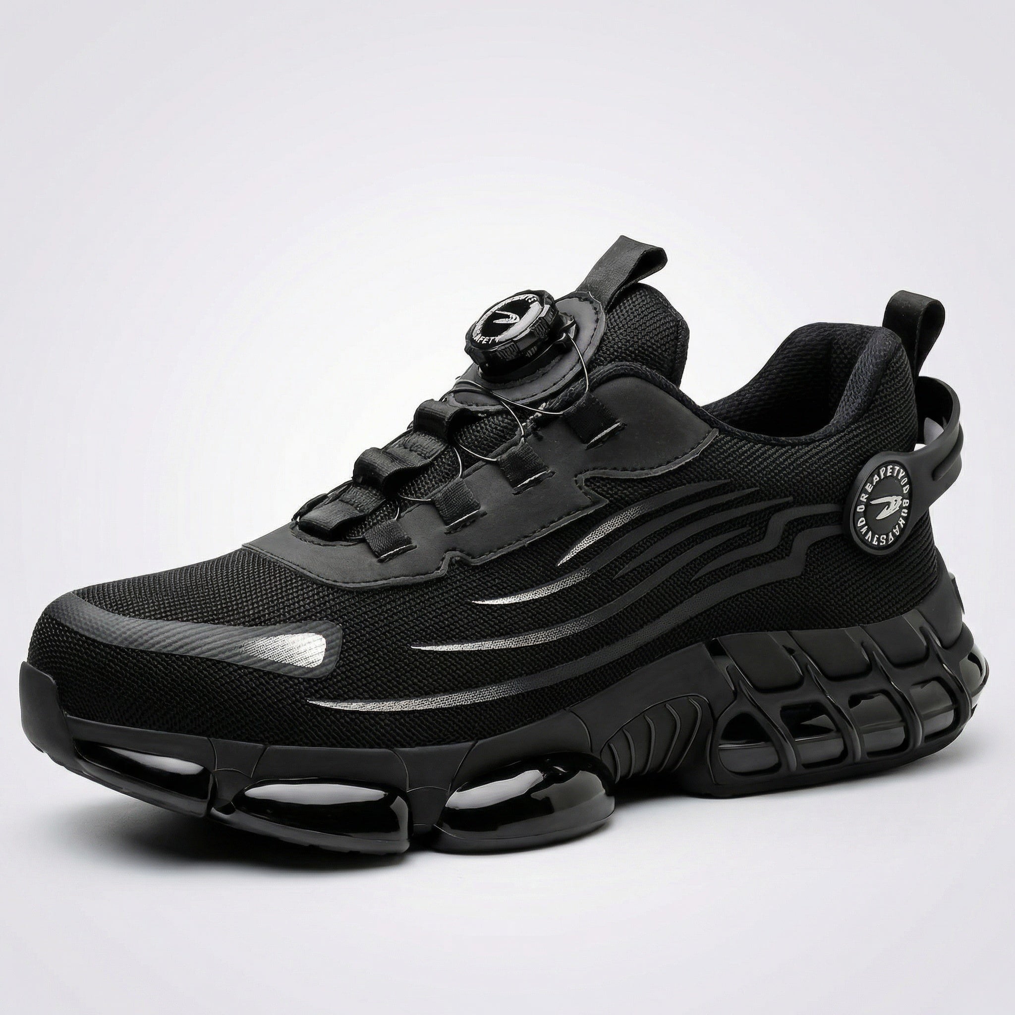 Scarpe di sicurezza con punta in acciaio – Chiusura a rotazione, suola antiscivolo e resistente alle perforazioni