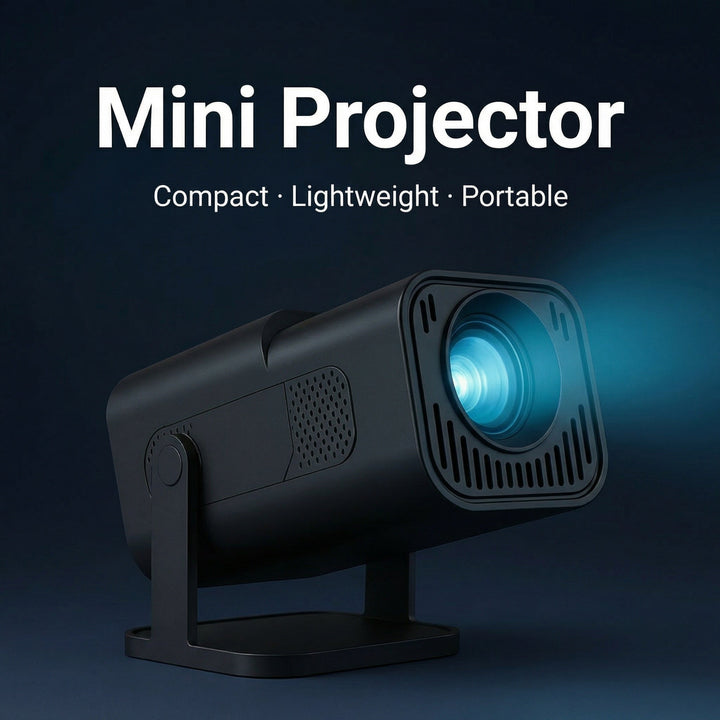 Mini Proyector – Duplicación de Pantalla Inalámbrica, Soporte 1080p y Altavoz Integrado