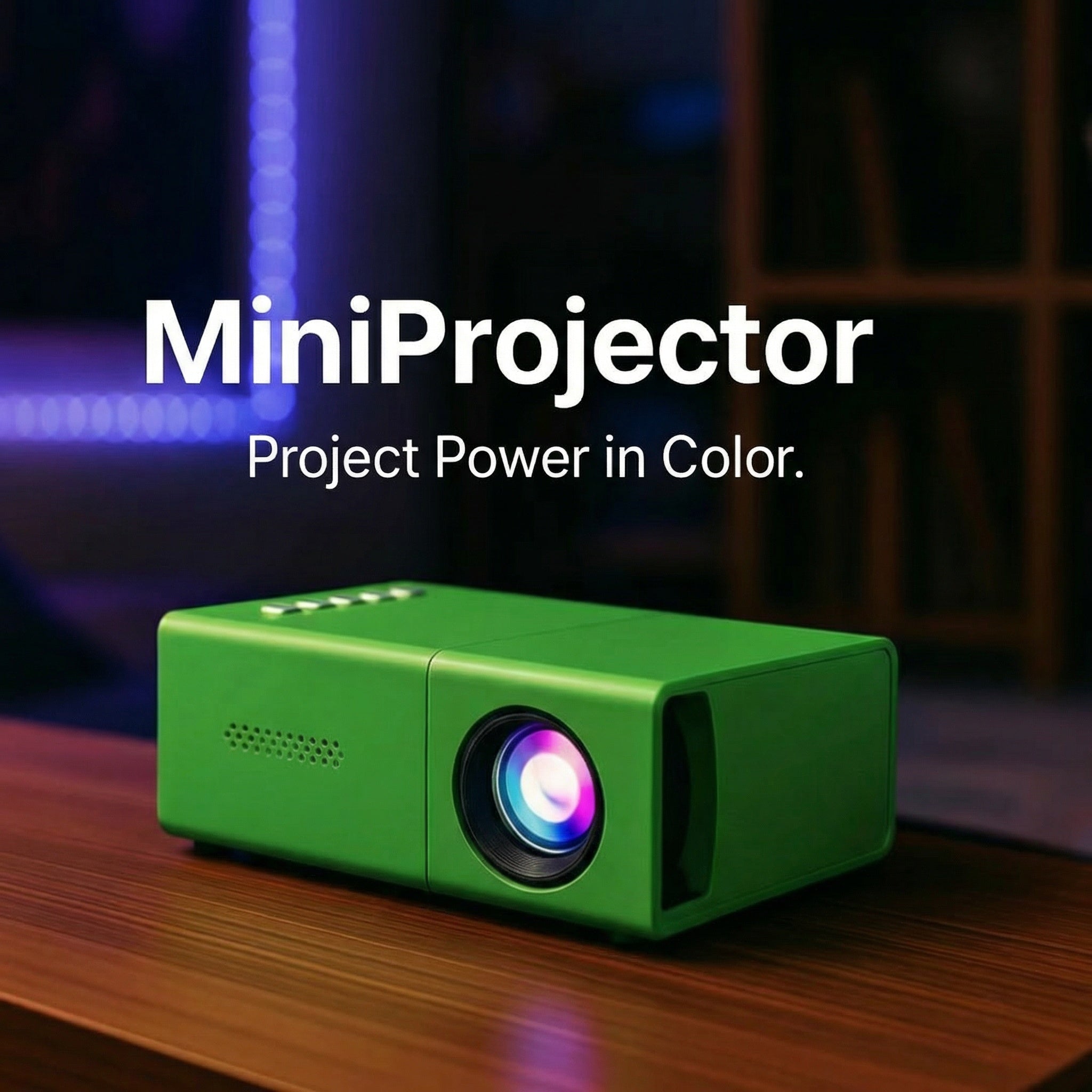 Mini vidéoprojecteur – Design compact, affichage HD & connexion HDMI/USB pour la maison
