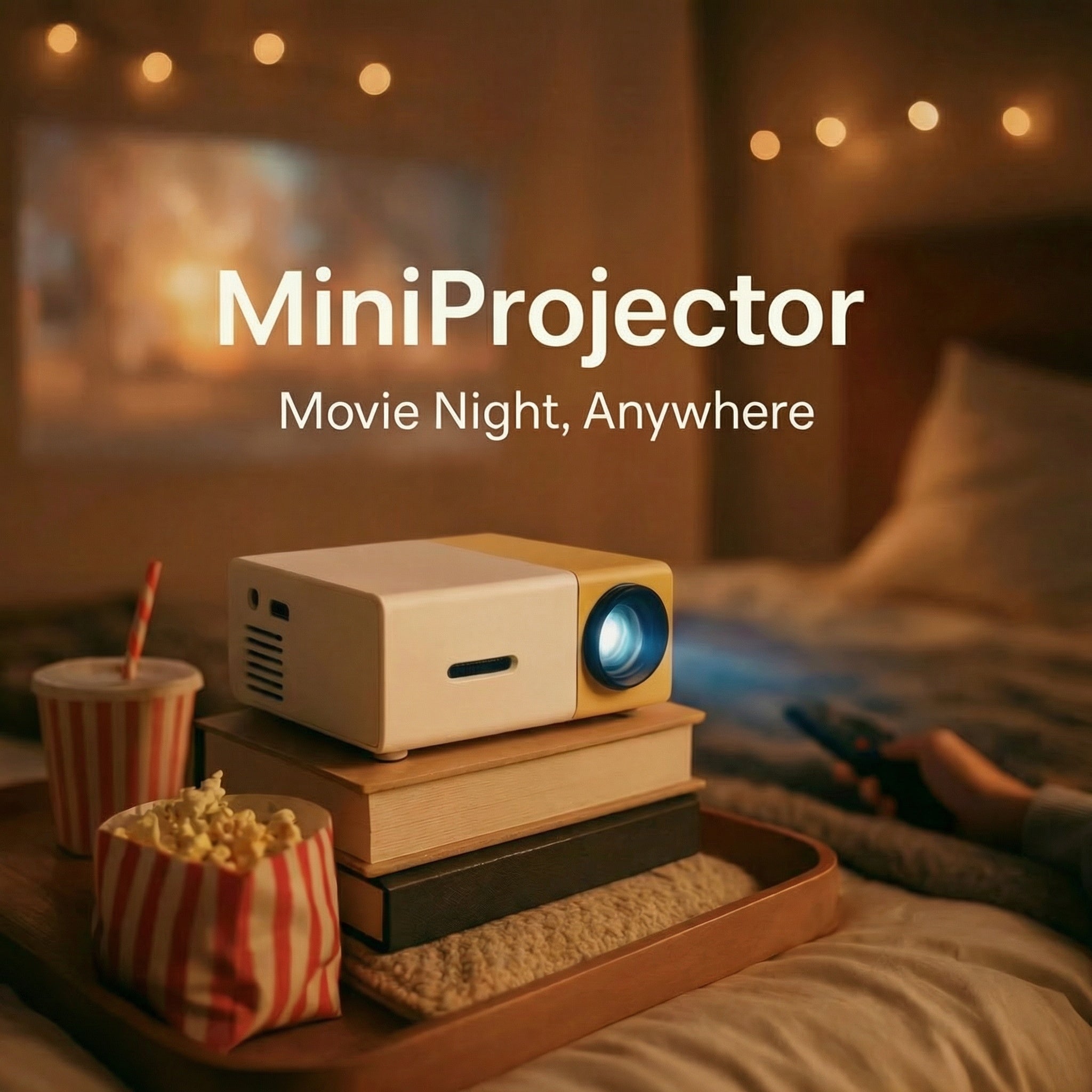 Mini vidéoprojecteur – Design compact, affichage HD & connexion HDMI/USB pour la maison
