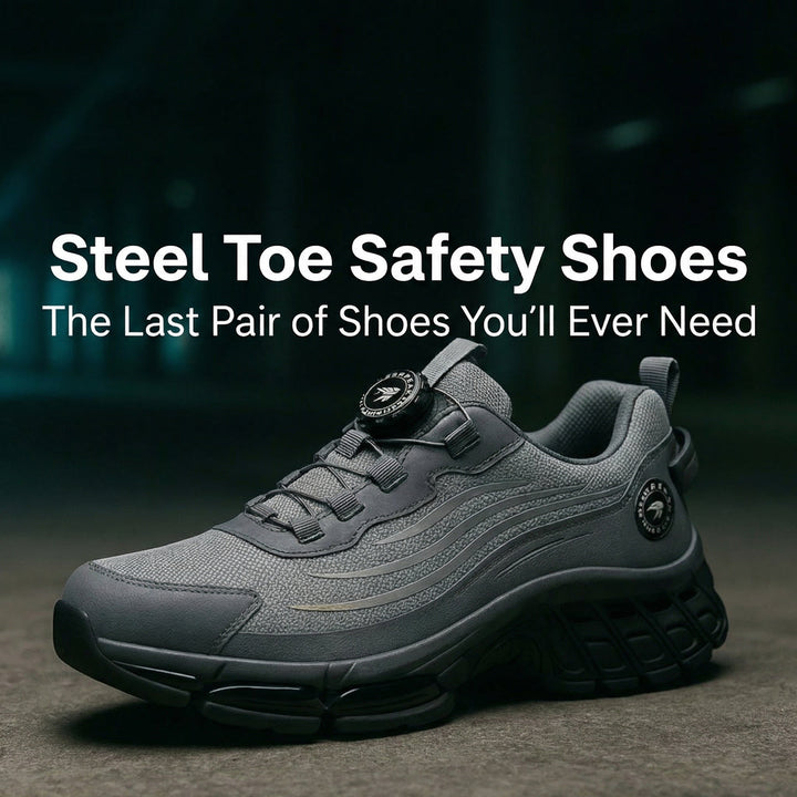 Zapatos de Seguridad con Punta de Acero – Cierre Giratorio, Suela Antideslizante y Resistente a Pinchazos