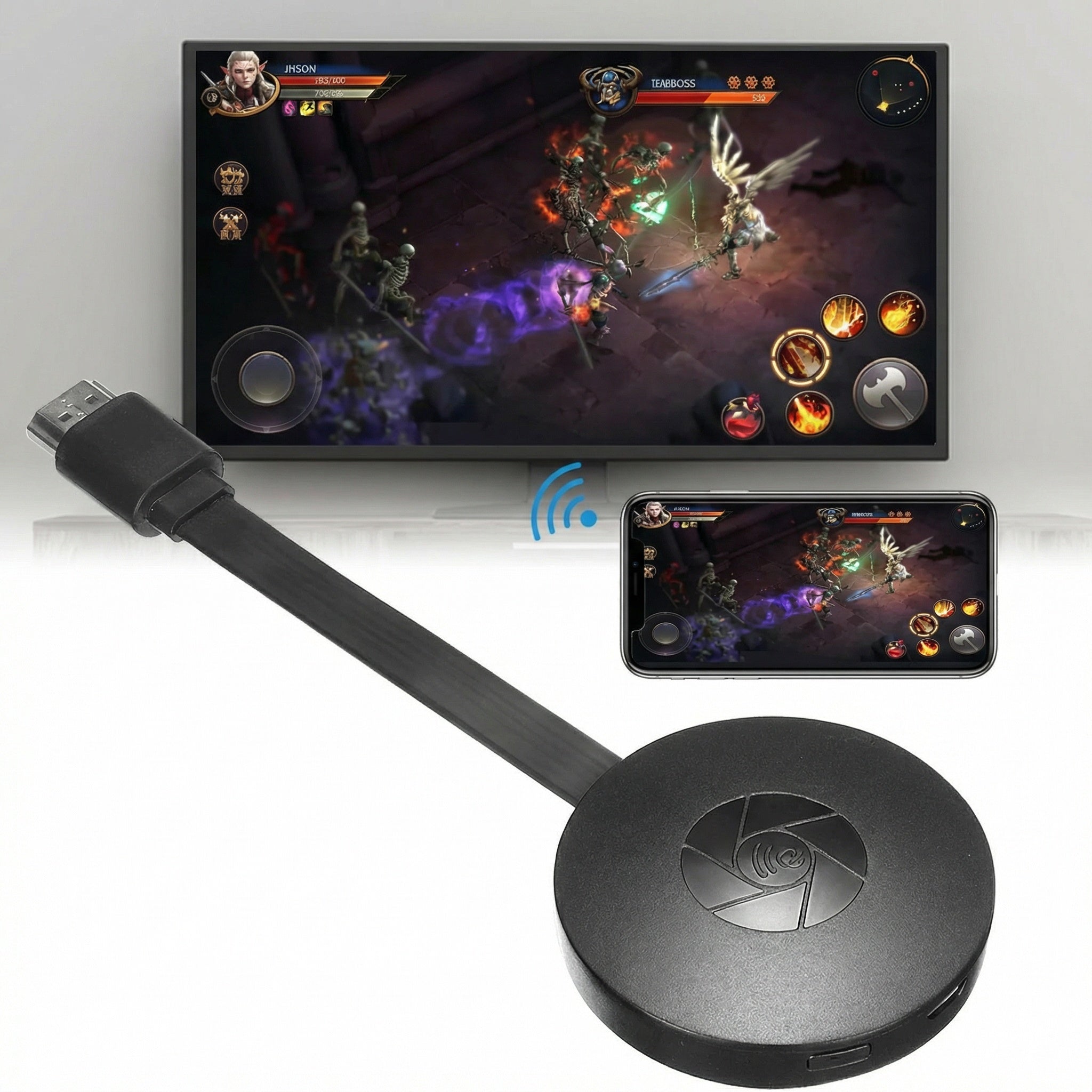 Adaptateur d'affichage sans fil – Dongle HDMI 1080p avec Wi-Fi casting & miroir d'écran