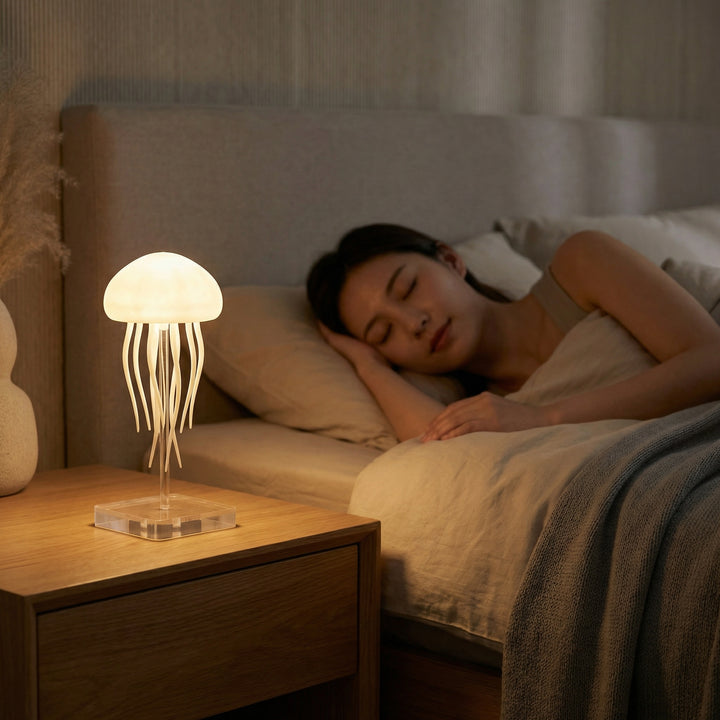 Candeeiro de Mesa LED com Design de Medusas – Luz Decorativa com Mudança de Cor
