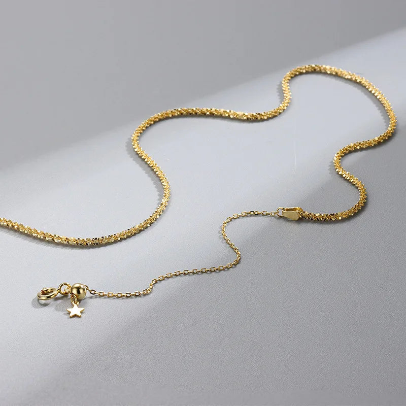 Lunavia Collar para mujer – Acero inoxidable, ajustable y diseño minimalista en plata atemporal