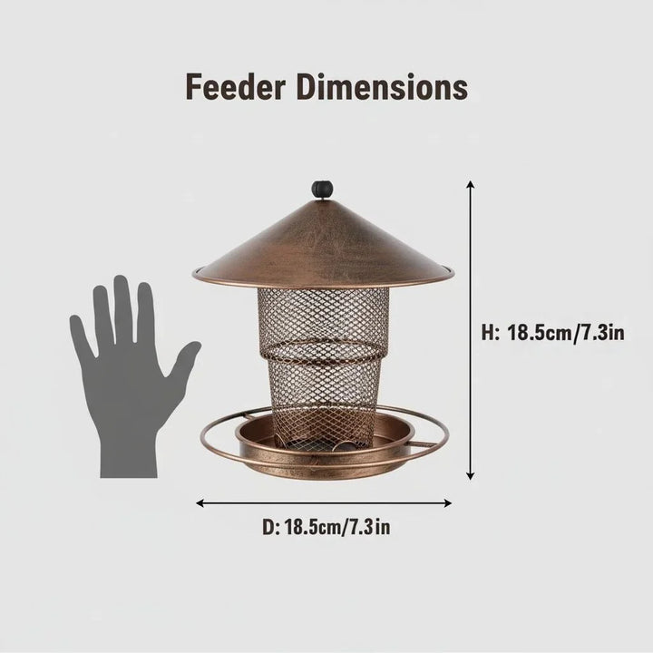 BIRDSAFE – Squirrel-Proof Stainless Steel Bird Feeder for Clean Automatic Feeding Vestragear