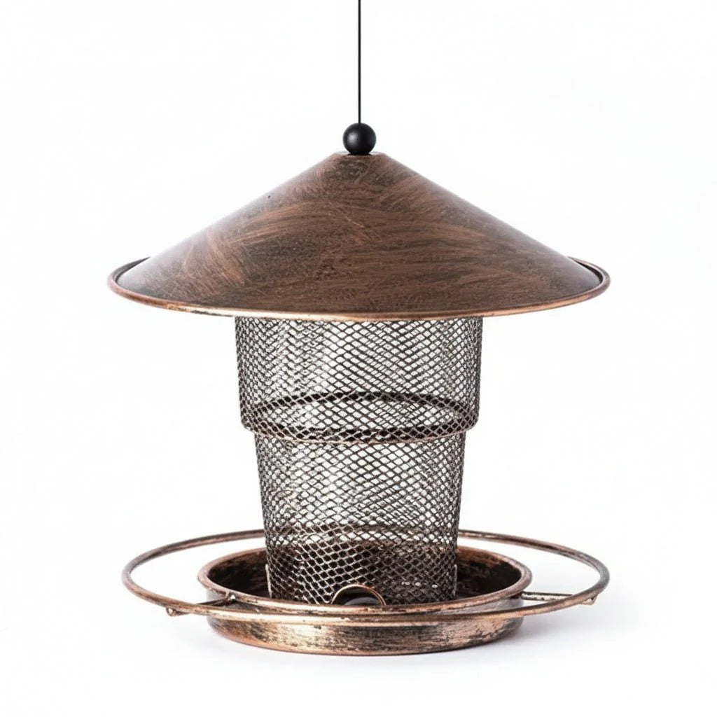 BIRDSAFE – Squirrel-Proof Stainless Steel Bird Feeder for Clean Automatic Feeding Vestragear