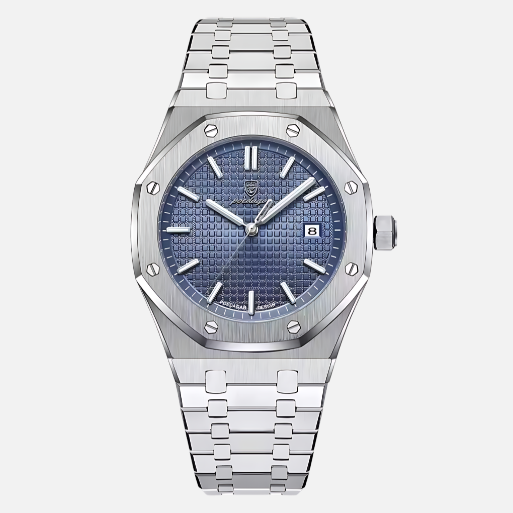 Elegant herenhorloge van roestvrij staal 0