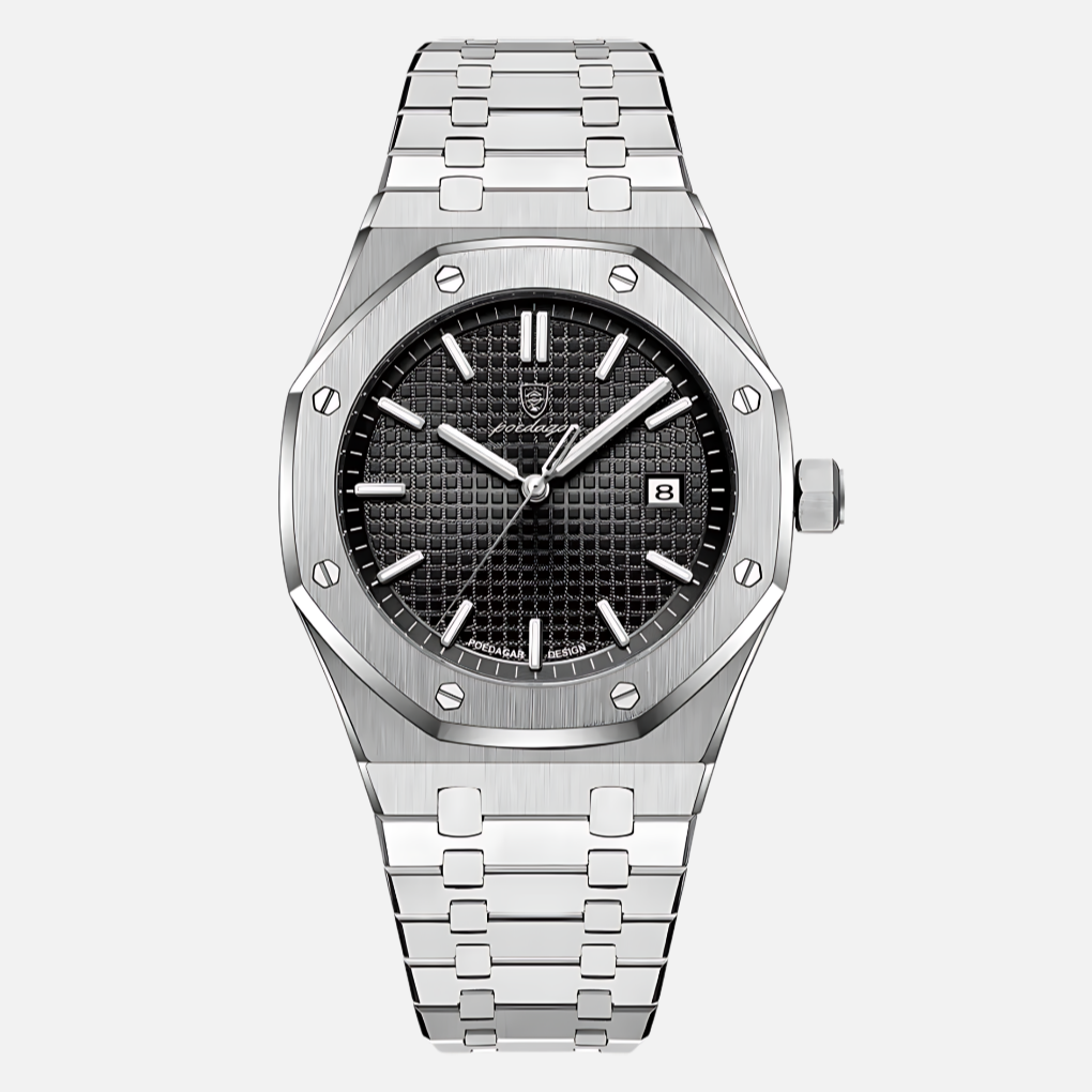 Elegant herenhorloge van roestvrij staal 3