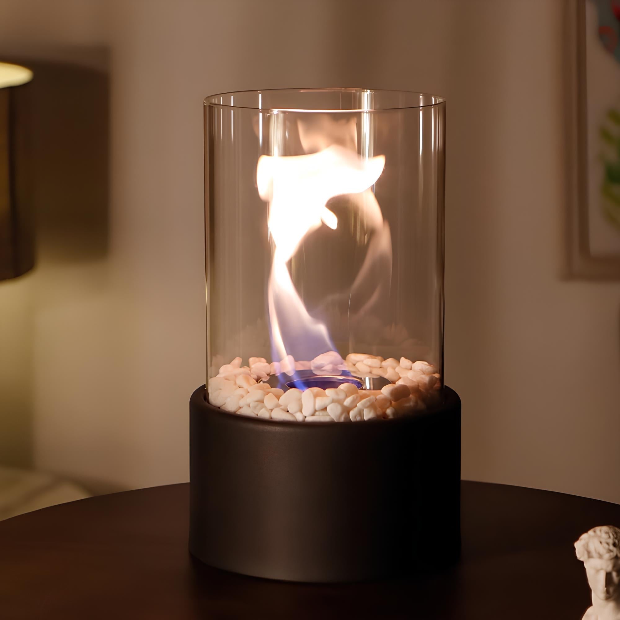 Flamoza – Élégante lampe à huile en verre avec fonction de sécurité et éclairage d'ambiance