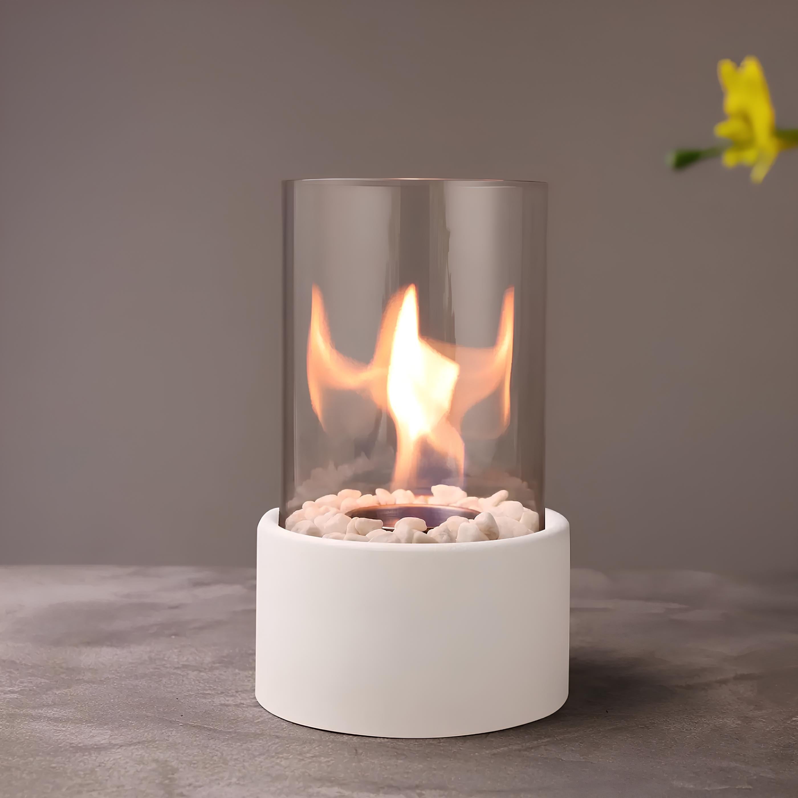 Flamoza – Élégante lampe à huile en verre avec fonction de sécurité et éclairage d'ambiance