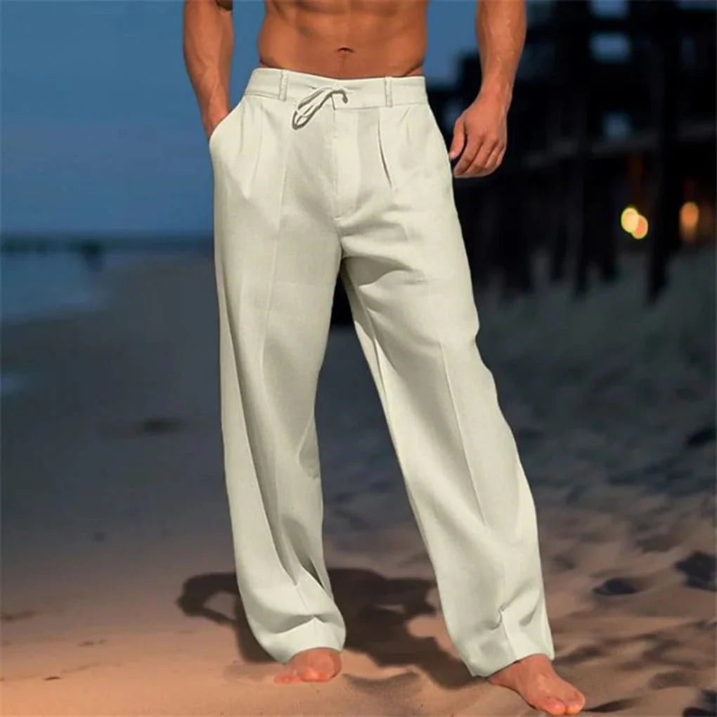 Elegante zomerse linnen broek voor heren 2