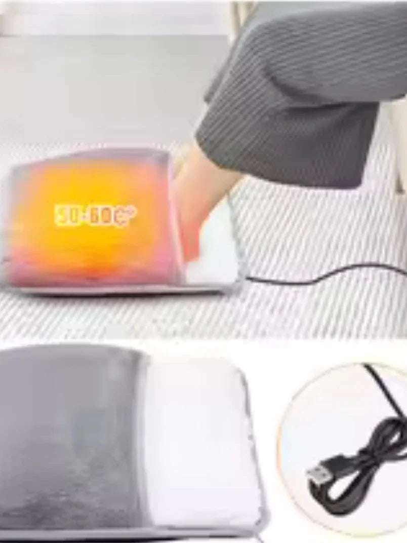 Elektrisch Voetverwarmingskussen – Zacht Pluche, USB-oplaadbaar, Wasbaar, Voor Comfortabele Warme Voeten in de Winter 6