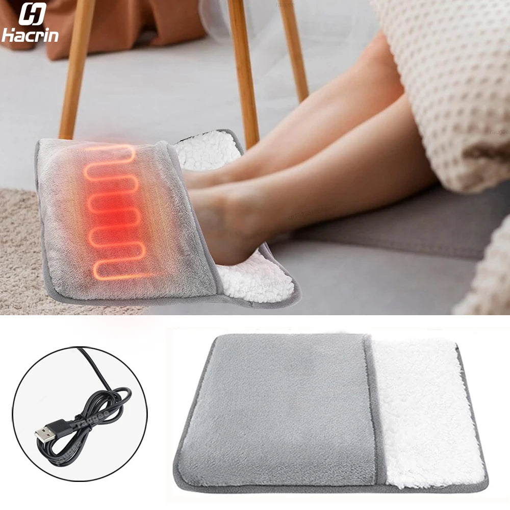 Elektrische Voetenwarmer van Pluche met Snelle Verwarming, USB Aansluiting 0