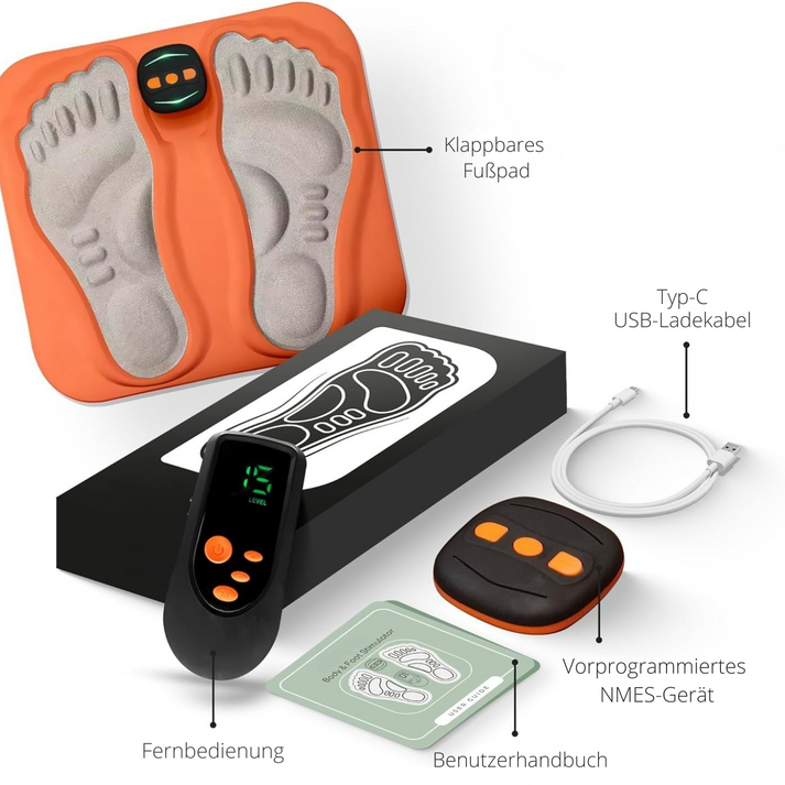 Elektrische voetmassagemat – EMS-voetmat met impulsprogramma's en USB-C 6
