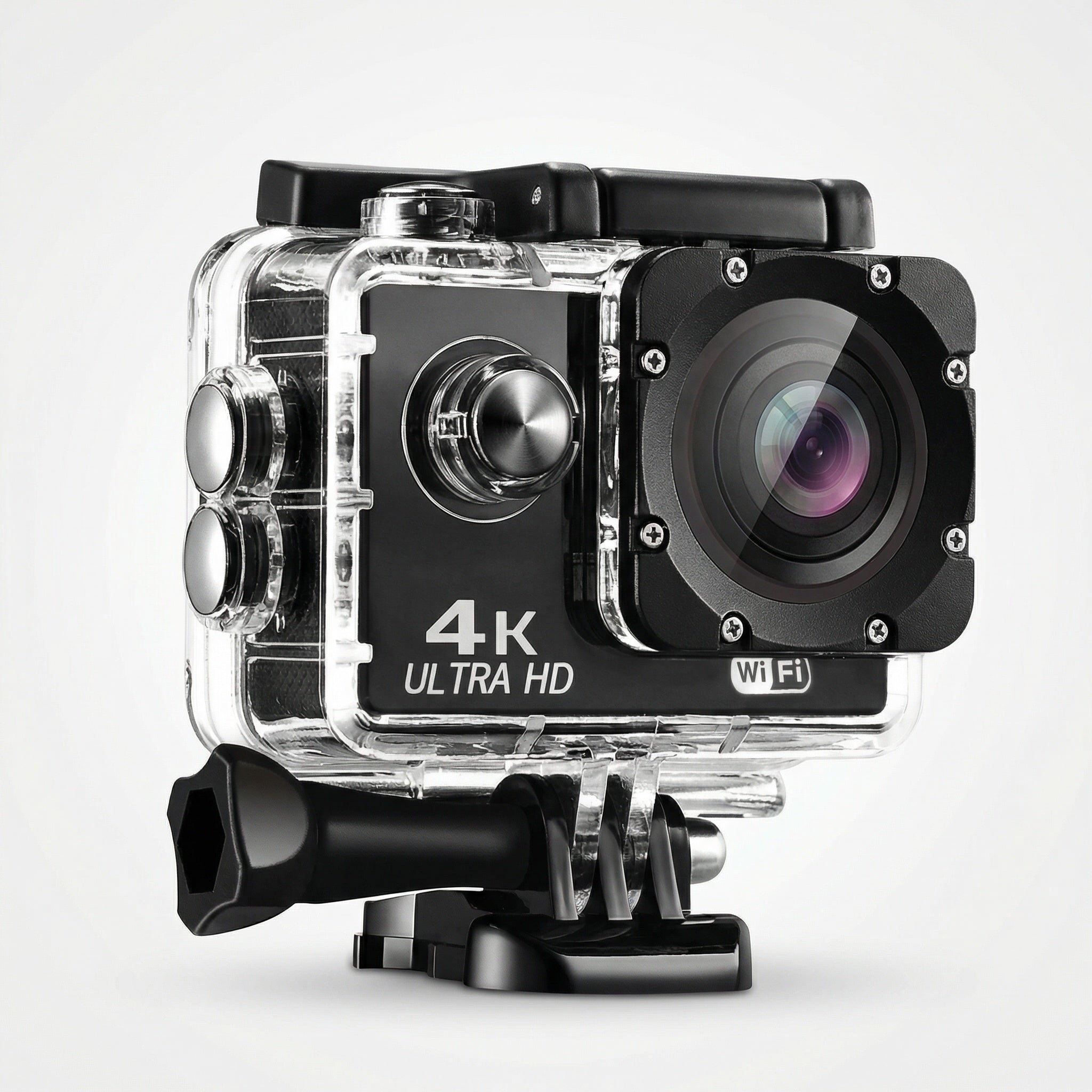 Caméra d'action 4K – Très net, 60 images par seconde et étanche jusqu'à 30 m