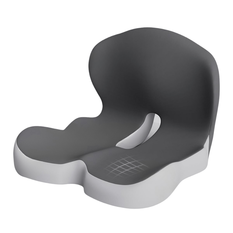 ErgoComfort Zitkussen Memory Foam Ergonomisch Drukverlagend Antislip | Bureaustoel Auto Thuiswerken Rugpijn Steunkussen Zitkussens | Sansoti 10