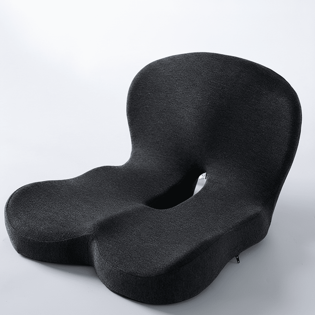 ErgoComfort Zitkussen Memory Foam Ergonomisch Drukverlagend Antislip | Bureaustoel Auto Thuiswerken Rugpijn Steunkussen Zitkussens | Sansoti 5